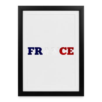 France - Affiche encadrée (27 × 37 cm) - noir - Devant
