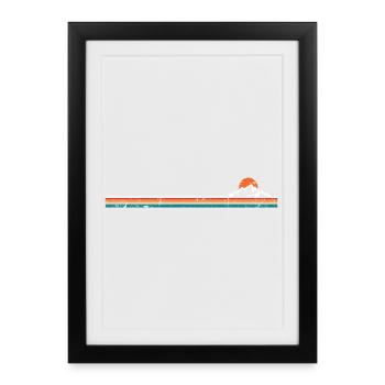 Mountain vintage - Framed poster (27 × 37 cm) - black - Front