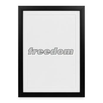 FREEDOM - Framed poster (27 × 37 cm) - black - Front