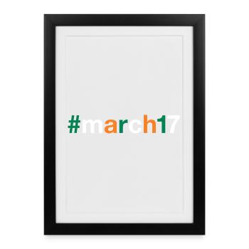 17 mars : Saint-Patrick - Affiche encadrée (27 × 37 cm) - noir - Devant