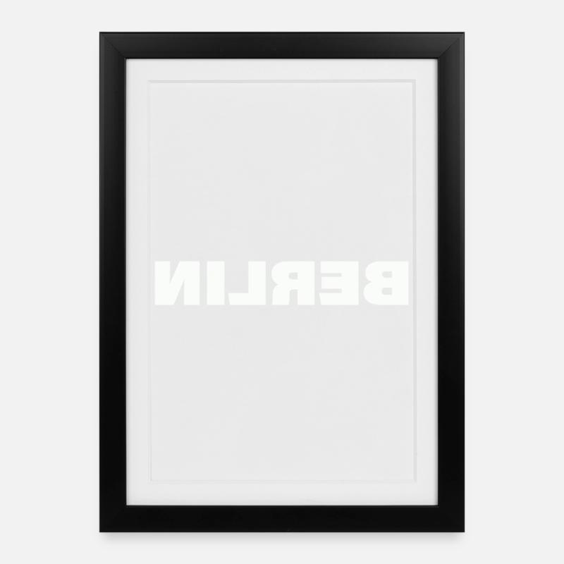 BERLIN - Gerahmtes Poster (27 × 37 cm) - Schwarz