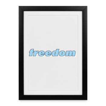 Freedom - Framed poster (27 × 37 cm) - black - Front
