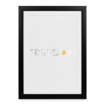 L’évolution de l’argent - Bitcoin Shirt Crypto - Affiche encadrée (27 × 37 cm) - noir - Devant