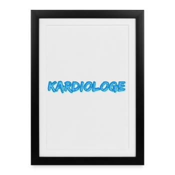 Cardiologist as a comic - Framed poster (27 × 37 cm) - black - Front