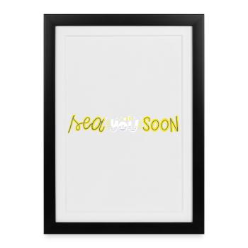 Niedlicher Ozean Abschieds Pun Entwurf - Gerahmtes Poster (27 × 37 cm) - Schwarz - Vorne