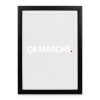 IT WORKS | Minimal expression humor - Framed poster (27 × 37 cm) - black - Front