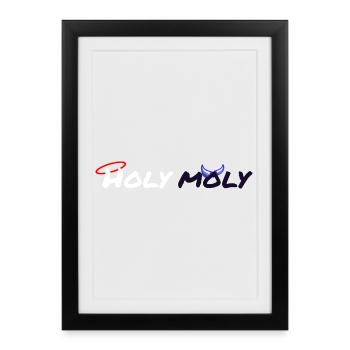 Sacré Moly design - Affiche encadrée (27 × 37 cm) - noir - Devant