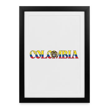 Colombian Flag Colombia Love - Framed poster (27 × 37 cm) - black - Front