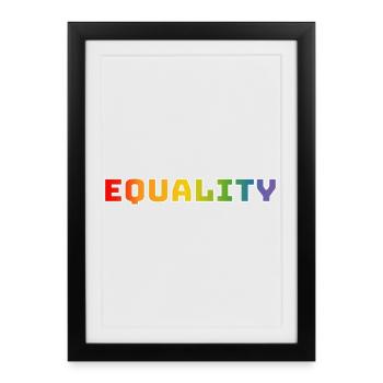 Rainbow equality 1 white - Framed poster (27 × 37 cm) - black - Front