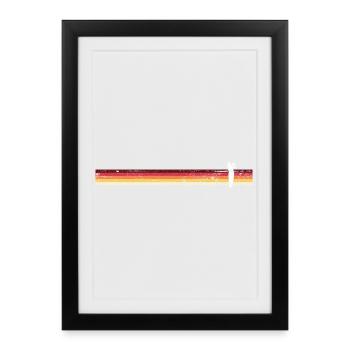 Golf Sunset Silhouette Tee - Framed poster (27 × 37 cm) - black - Front