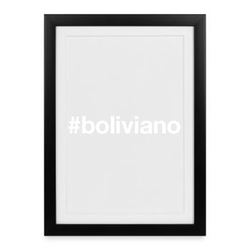 BOLIVIANO Bolivia Hashtag - Framed poster (27 × 37 cm) - black - Front