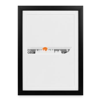 Explore the great outdoor - Framed poster (27 × 37 cm) - black - Front