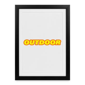 OUTDOOR - Framed poster (27 × 37 cm) - black - Front