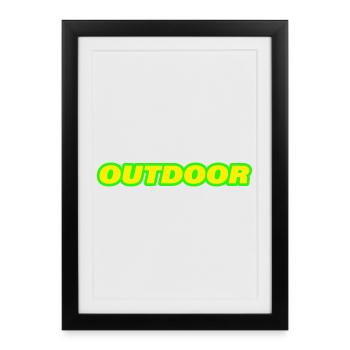 OUTDOOR - Framed poster (27 × 37 cm) - black - Front