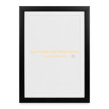 Gratitude – Gratitude and Mindfulness Gold - Framed poster (27 × 37 cm) - black - Front