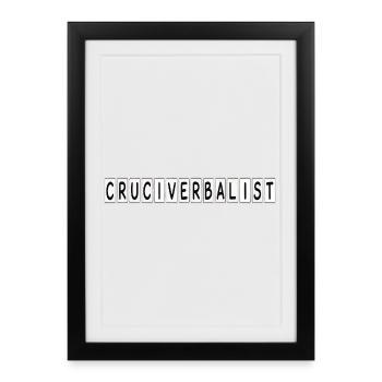 Cruciverbalist Crossword Puzzle Fan - Framed poster (27 × 37 cm) - black - Front