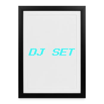 DJ set - Affiche encadrée (27 × 37 cm) - noir - Devant