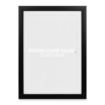 Need a modern humor break - Framed poster (27 × 37 cm) - black - Front