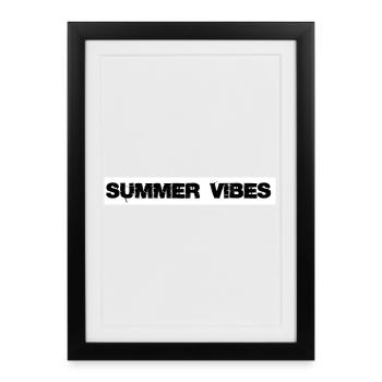 summervibes - Framed poster (27 × 37 cm) - black - Front