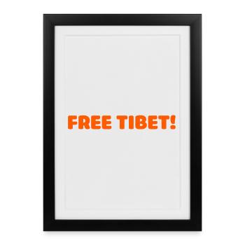 free tibet - Affiche encadrée (27 × 37 cm) - noir - Devant
