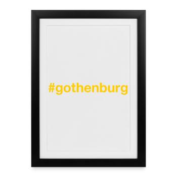 GÖTEBORG, Suède, Schweden - Affiche encadrée (27 × 37 cm) - noir - Devant