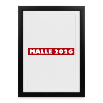 Vacances de Malle 2026 - Équipe de Majorque - Affiche encadrée (27 × 37 cm) - noir - Devant