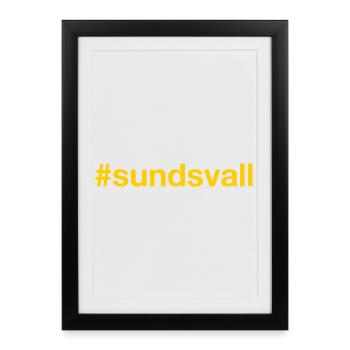 Sundsvall Sverige Sweden Schweden - Framed poster (27 × 37 cm) - black - Front