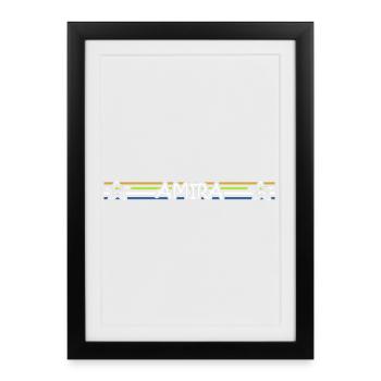 AMIRA Color Stripes Star Ribbon - Framed poster (27 × 37 cm) - black - Front