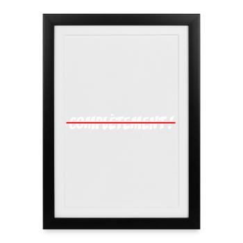 COMPLETELY CRAZY! - offbeat graphic humor - Framed poster (27 × 37 cm) - black - Front