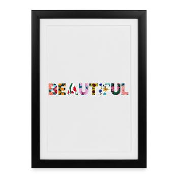 Épanouie - Affiche encadrée (27 × 37 cm) - noir - Devant