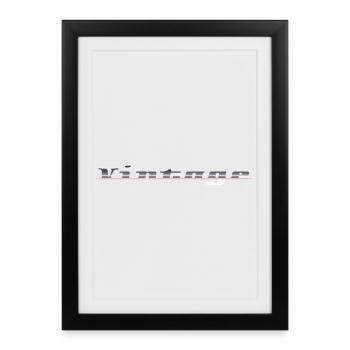 Vintage Lettering - Framed poster (27 × 37 cm) - black - Front