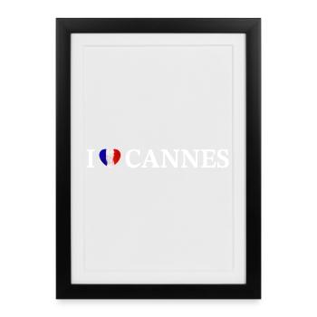 I love Cannes France - Framed poster (27 × 37 cm) - black - Front