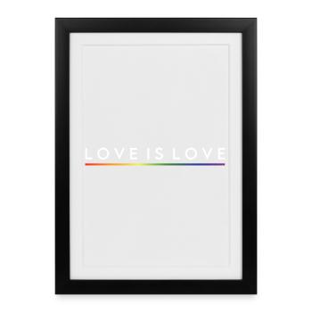 L’AMOUR, C’EST L’AMOUR - Affiche encadrée (27 × 37 cm) - noir - Devant