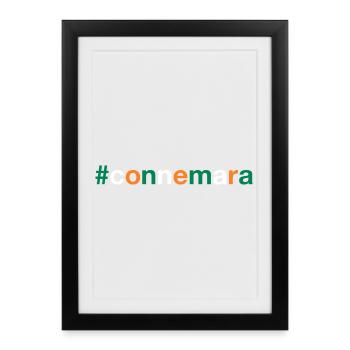 CONNEMARA Drapeau irlandais - Affiche encadrée (27 × 37 cm) - noir - Devant