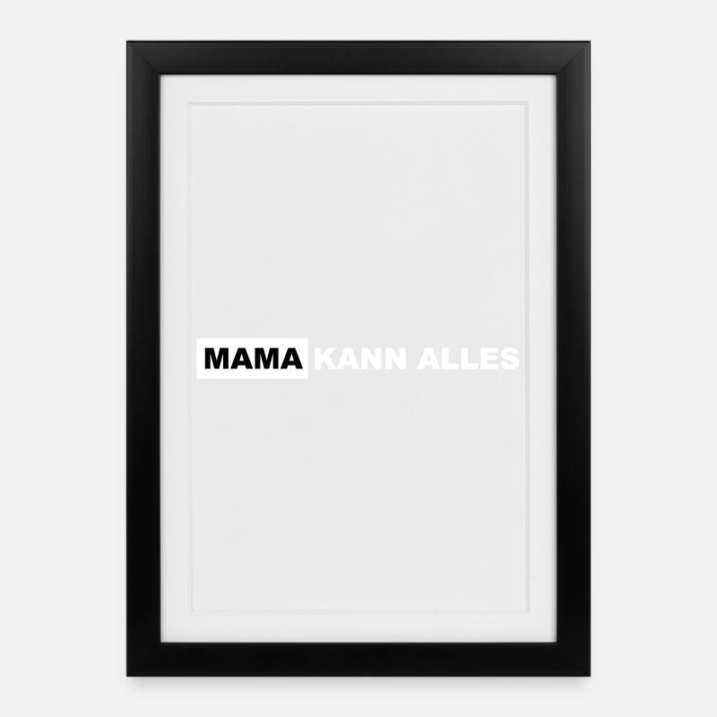 Mom can do everything Power Mom - Framed poster (27 × 37 cm) - black