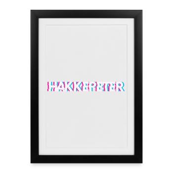 Hardtekk Tekk - Affiche encadrée (27 × 37 cm) - noir - Devant