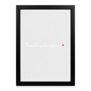 Krankenschwester - Gerahmtes Poster (27 × 37 cm) - Schwarz - Vorne