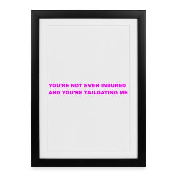 Blague de Route - Affiche encadrée (27 × 37 cm) - noir - Devant