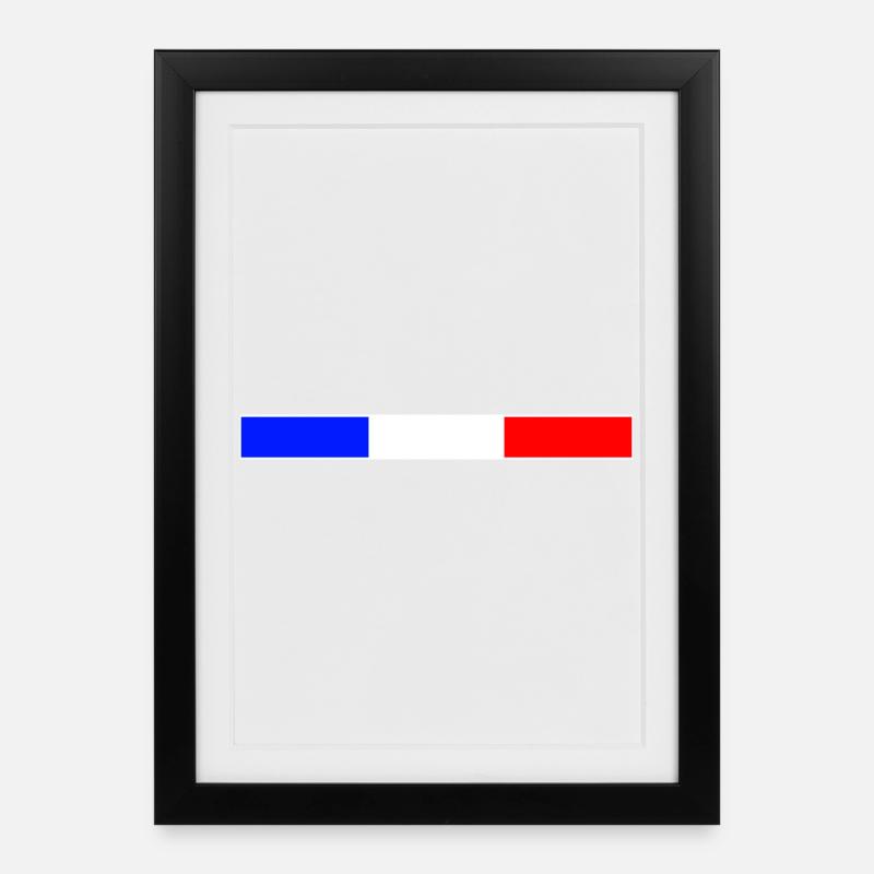 france - Affiche encadrée (27 × 37 cm) - noir