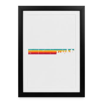 Kingston sur la coque skyline rétro - Affiche encadrée (27 × 37 cm) - noir - Devant