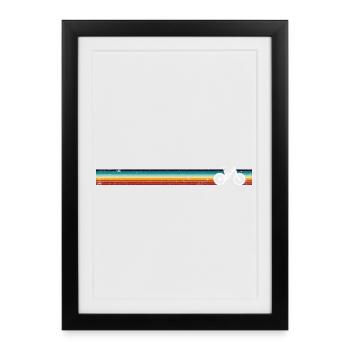 Palette de rayures de vélo rétro - Affiche encadrée (27 × 37 cm) - noir - Devant