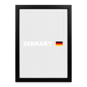 Deutschland T-Shirt Germany - Framed poster (27 × 37 cm) - black - Front