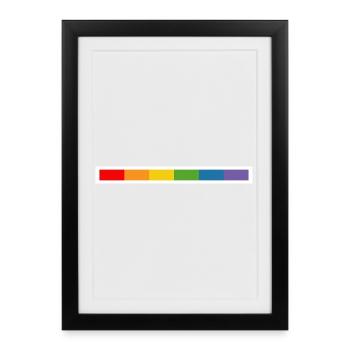 LGBT design white - Framed poster (27 × 37 cm) - black - Front