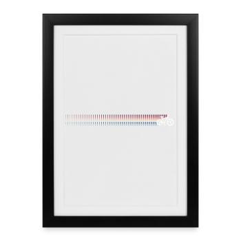 Dégradé code-barres Sunset - Affiche encadrée (27 × 37 cm) - noir - Devant