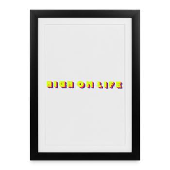 high on life - Framed poster (27 × 37 cm) - black - Front