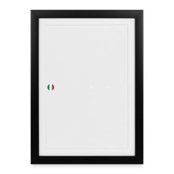 Italy flag - Framed poster (27 × 37 cm) - black - Front