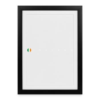Ireland flag - Framed poster (27 × 37 cm) - black - Front