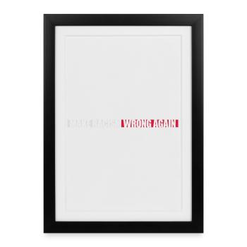 make racism wrong again - Framed poster (27 × 37 cm) - black - Front
