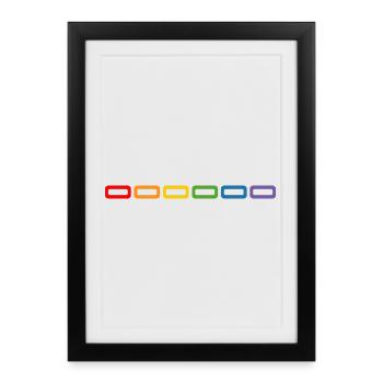 LGBT shirt rainbow for the next CSD. - Framed poster (27 × 37 cm) - black - Front