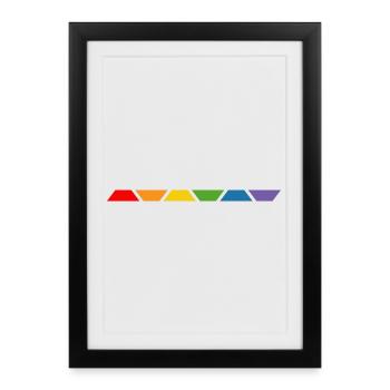 LGBT Shirt Rainbow - Framed poster (27 × 37 cm) - black - Front